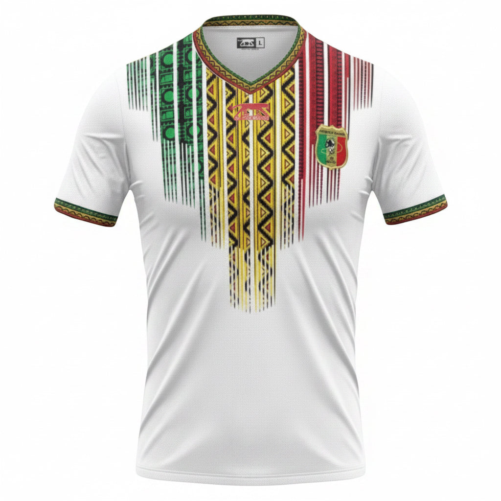 Camiseta de Fútbol Mali – Diseño Africano Blanco